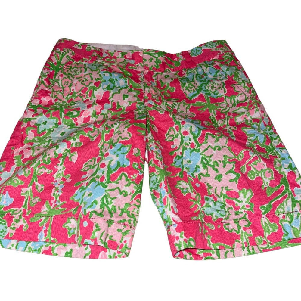 Lilly Pulitzer The Chipper Short Women’s Size 2 Pink Green Casual Summer - Picture 2 of 6